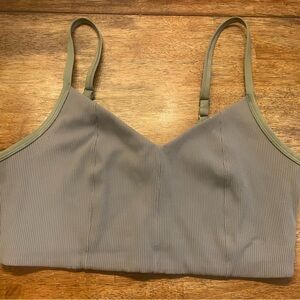 Aerie Olive Ribbed Bralette